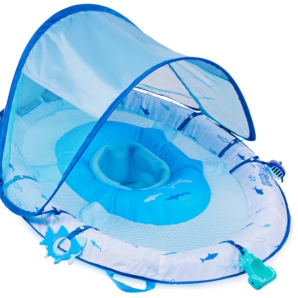 Swimways Ultra Baby Elite Spring Float with Sun Canopy - Shark Theme - Picture 2 of 9